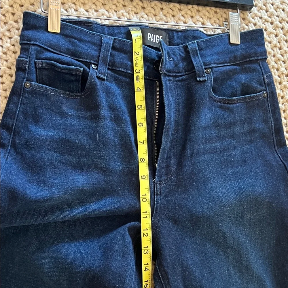 PAIGE Anessa 31 Wide Leg High-Rise Jeans in Deep Indigo - Picture 6 of 7